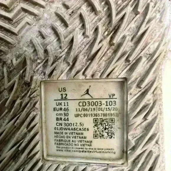 Nike Air Jordan Why Not Zer0.3 White Metallic 2020 Men's Size 12 - Picture 10 of 10